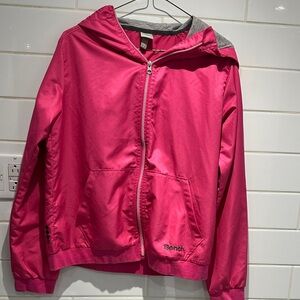 Bench Pink Zip-Up Hooded Jacket | Lightweight Windbreaker | Women’s Large